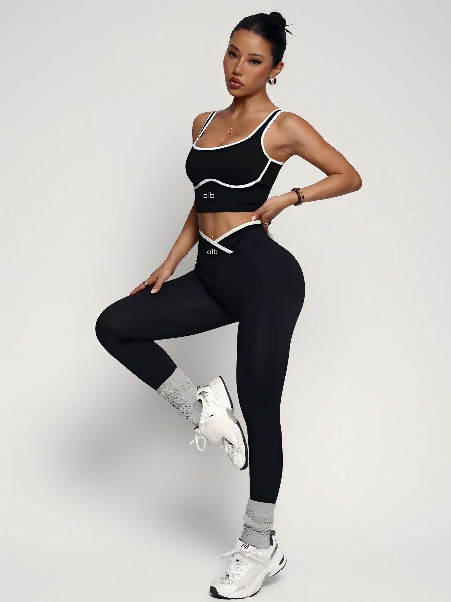 Conjunto de roupa fitness de 2 - Sports Bra Racerback avaliação e preço