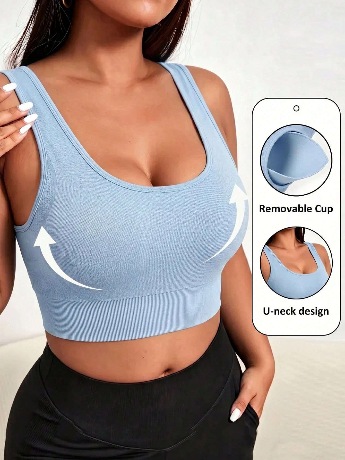 Sutiã Esportivo Sem Costura Pl - Sports Bra Racerback avaliação e preço