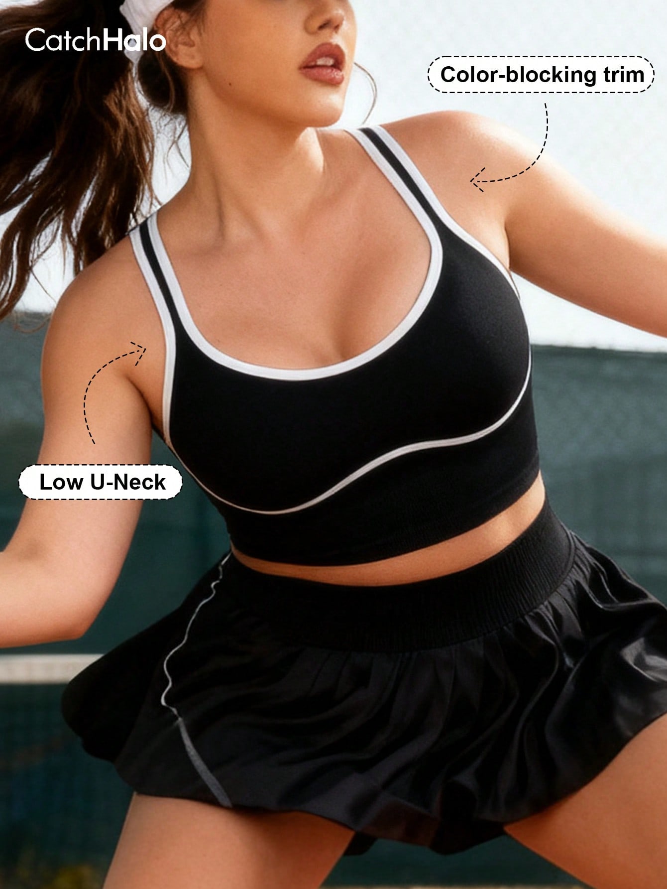 Bralette Plus Size Feminino Se - Sports Bra Racerback avaliação e preço