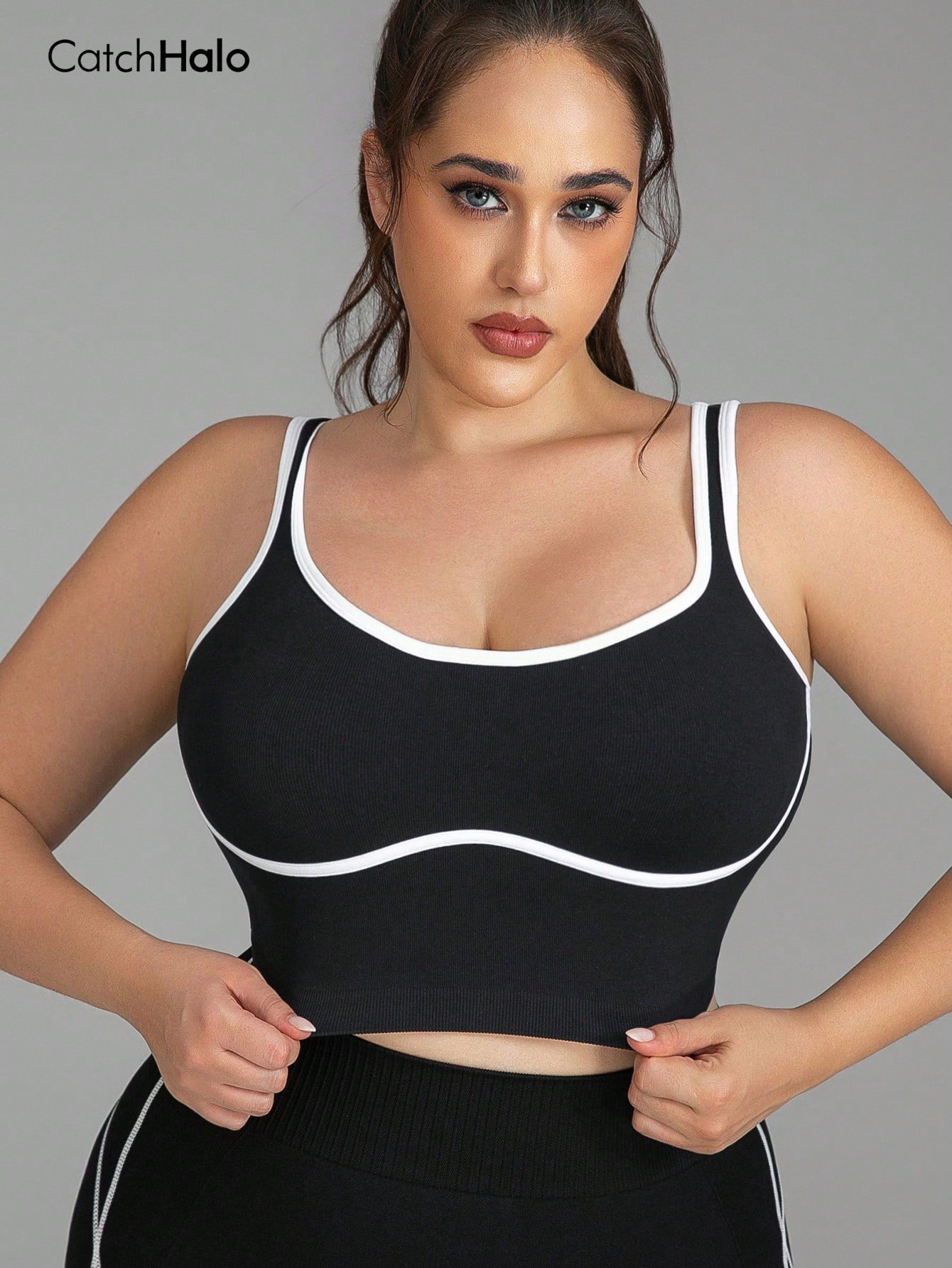 Bralette Plus Size Feminino Se - Sports Bra Racerback avaliação e preço