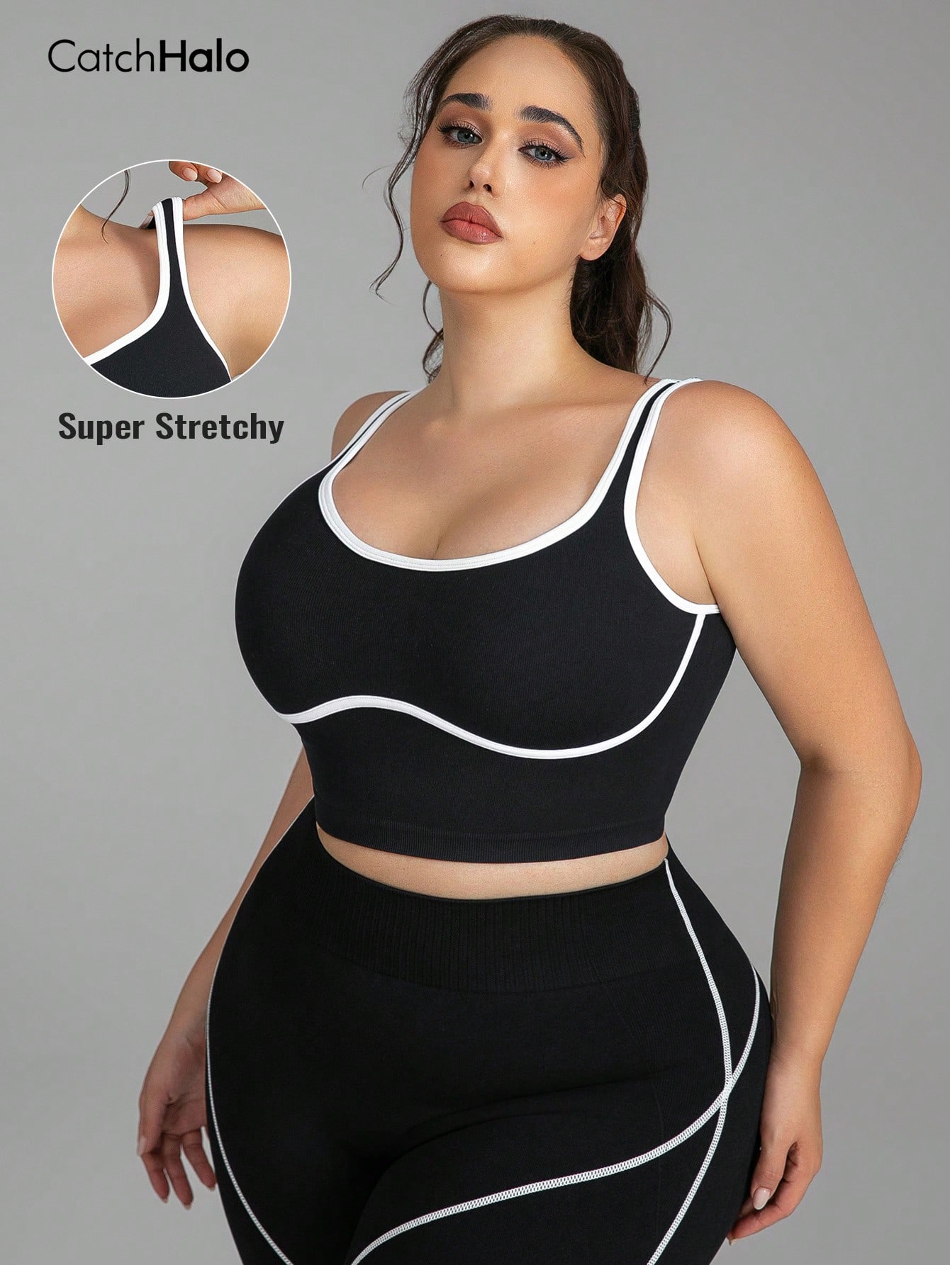 Bralette Plus Size Feminino Se - Sports Bra Racerback avaliação e preço